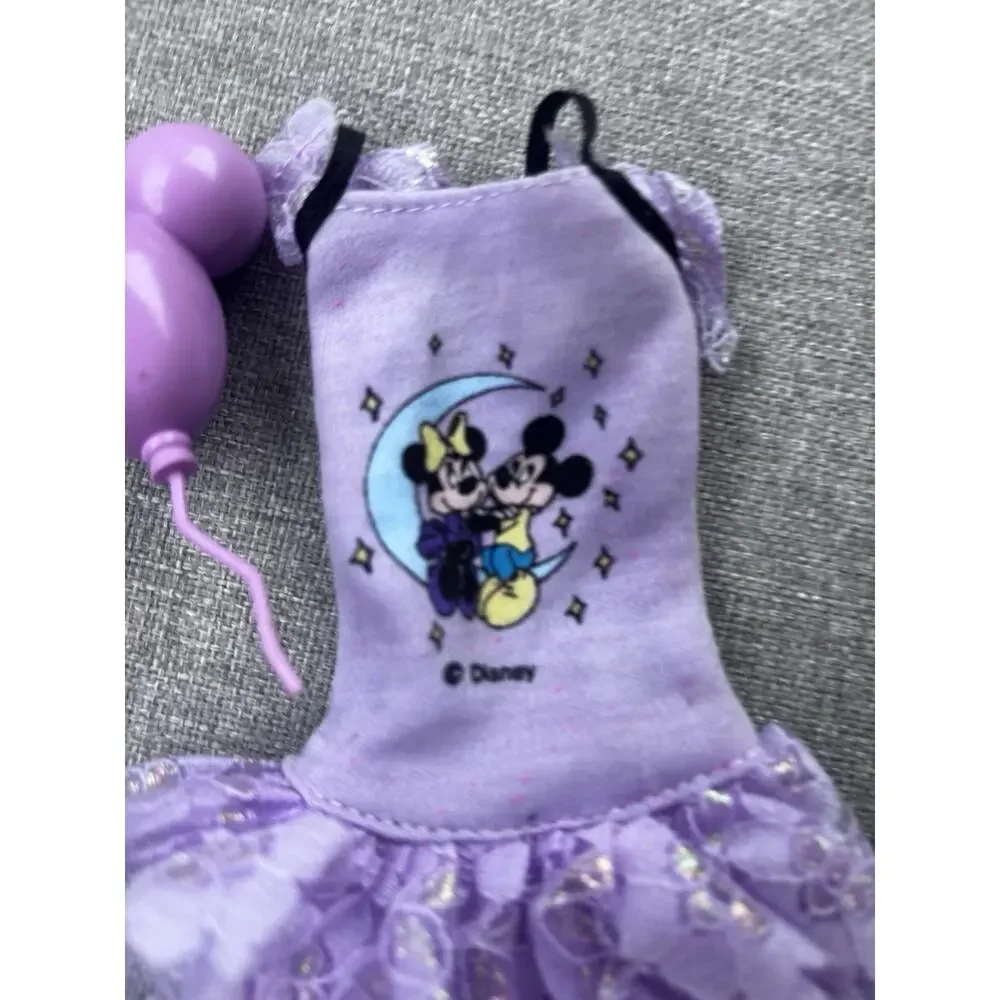 Barbie Doll 80's 90's DISNEY FASHIONS Mickey Minnie PURPLE DRESS Balloon
